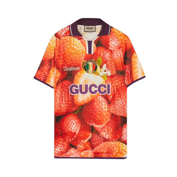 Gucci x Palace Printed Football Technical Jersey T-Shirt 'Red' - Side Kicks
