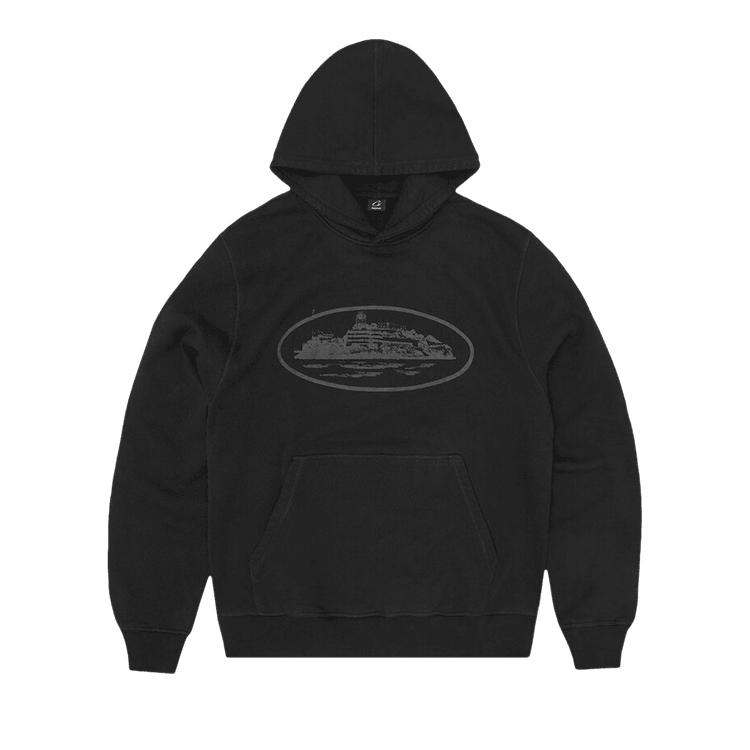 Corteiz Alcatraz Hoodie V2 'Triple Black' - Side Kicks