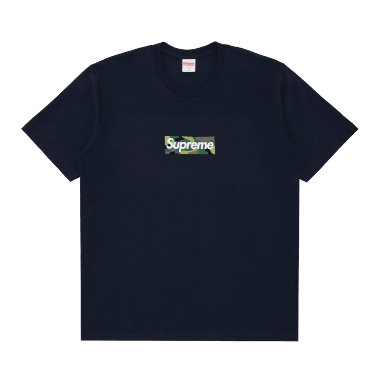 Supreme navy t shirt sales