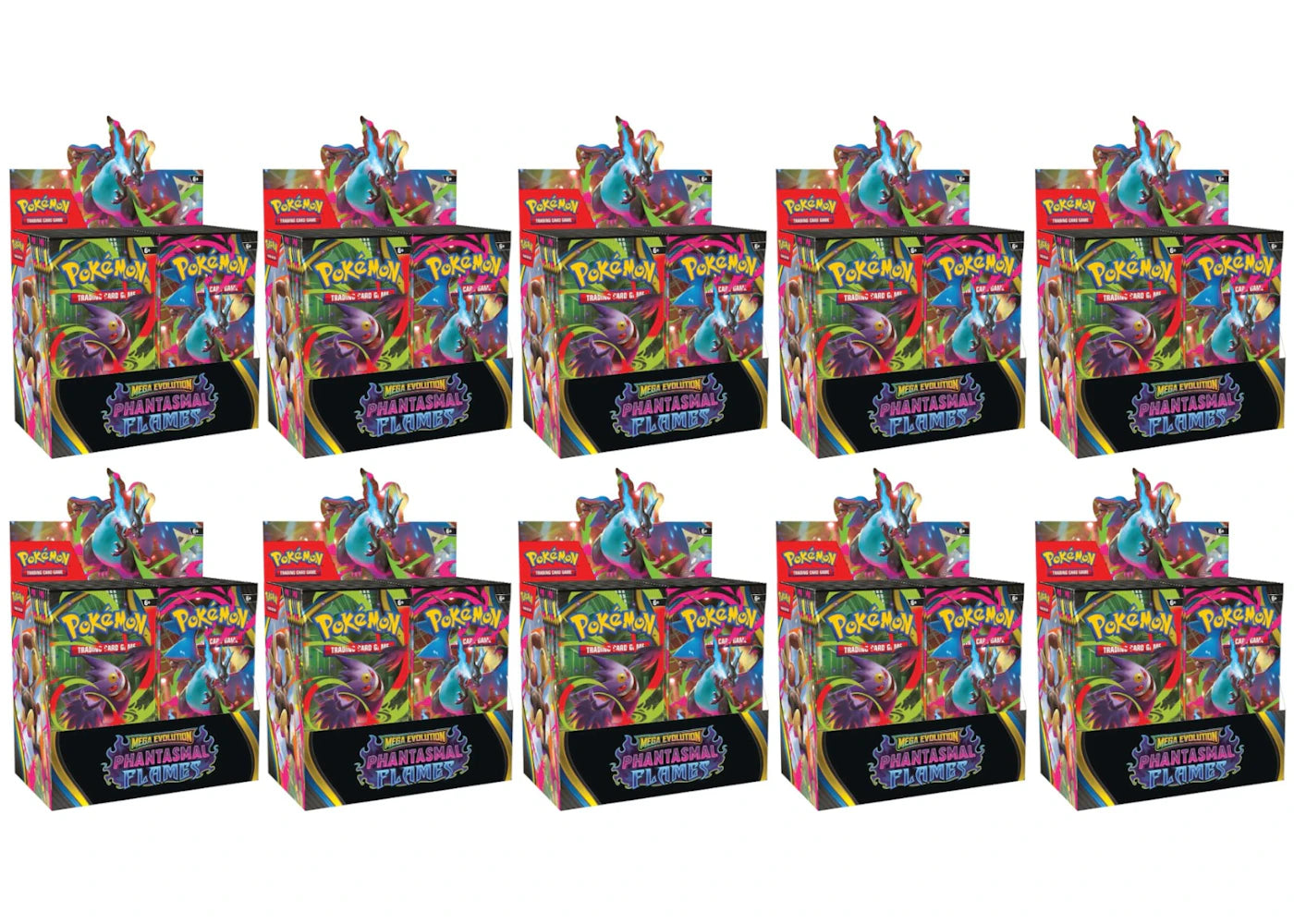 2025 Pokémon Mega Evolution Phantasmal Flames Booster Box 10x Lot – Side  Kicks