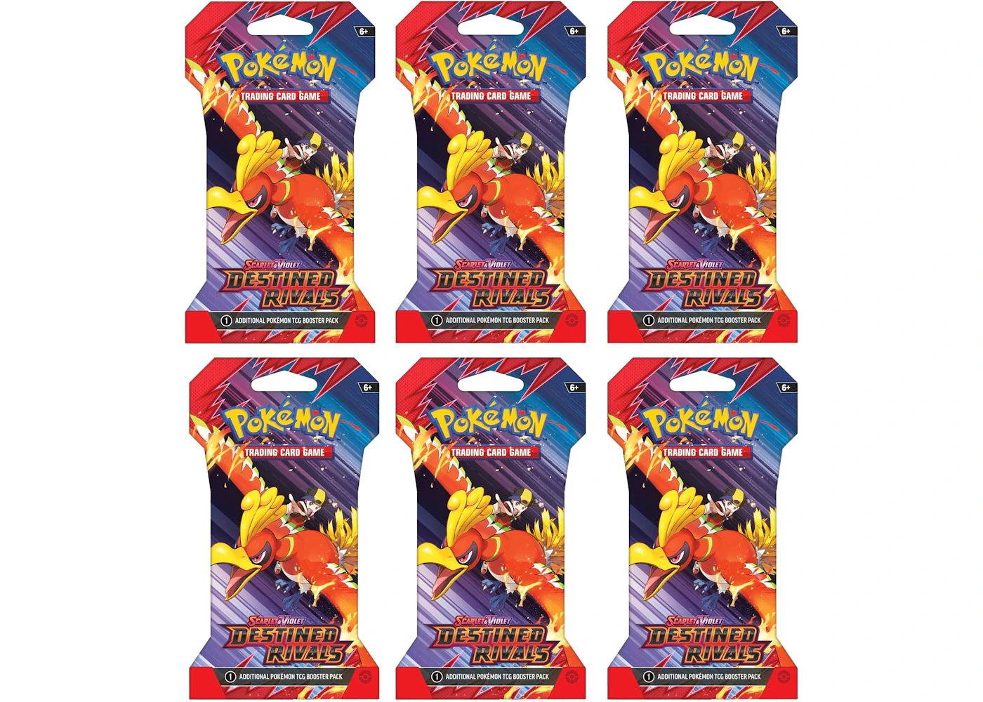 2025 Pokmon Scarlet & Violet Destined Rivals Booster Pack 6x Lot (Art Side Kicks 2025 Pokmon Scarlet & Violet Destined Rivals Booster Pack 6x Lot (Art Side Kicks