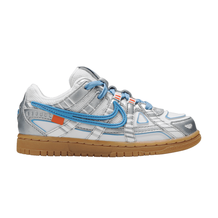Nike Air Rubber Dunk Off-White University Blue (PS) – Side Kicks Nike Air Rubber Dunk Off-White University Blue (PS) – Side Kicks