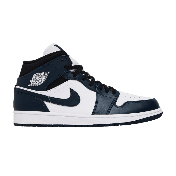 Jordan 1 mid white navy best sale