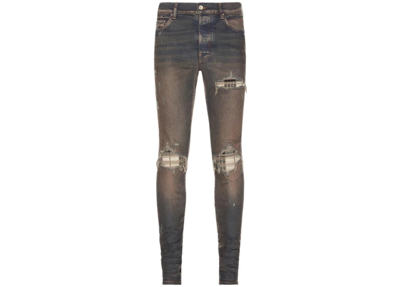 Amiri MX1 Plaid Dark Indigo Blue Jeans