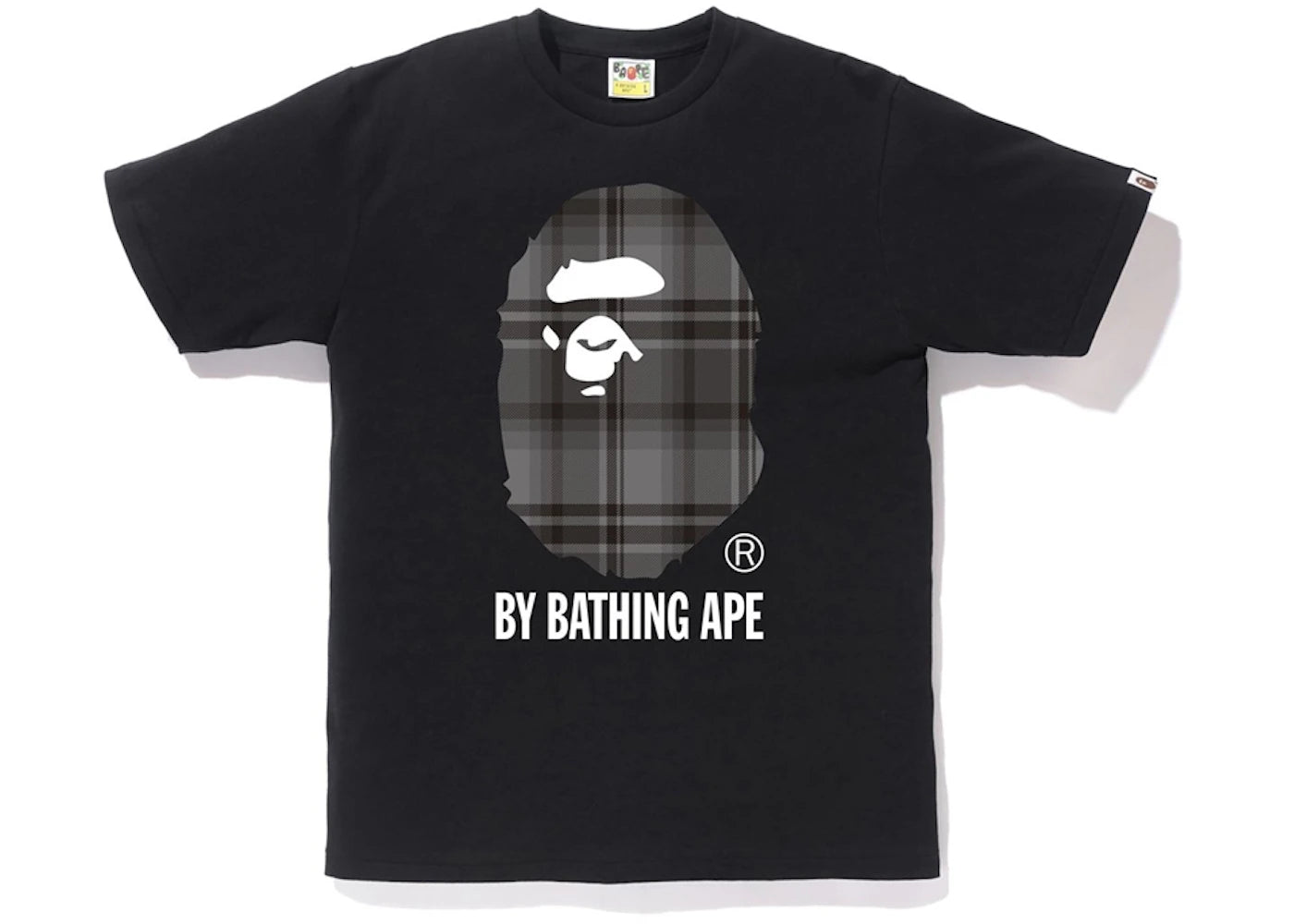 BAPE A Bathing Ape Check by Bathing Tee Black/Beige