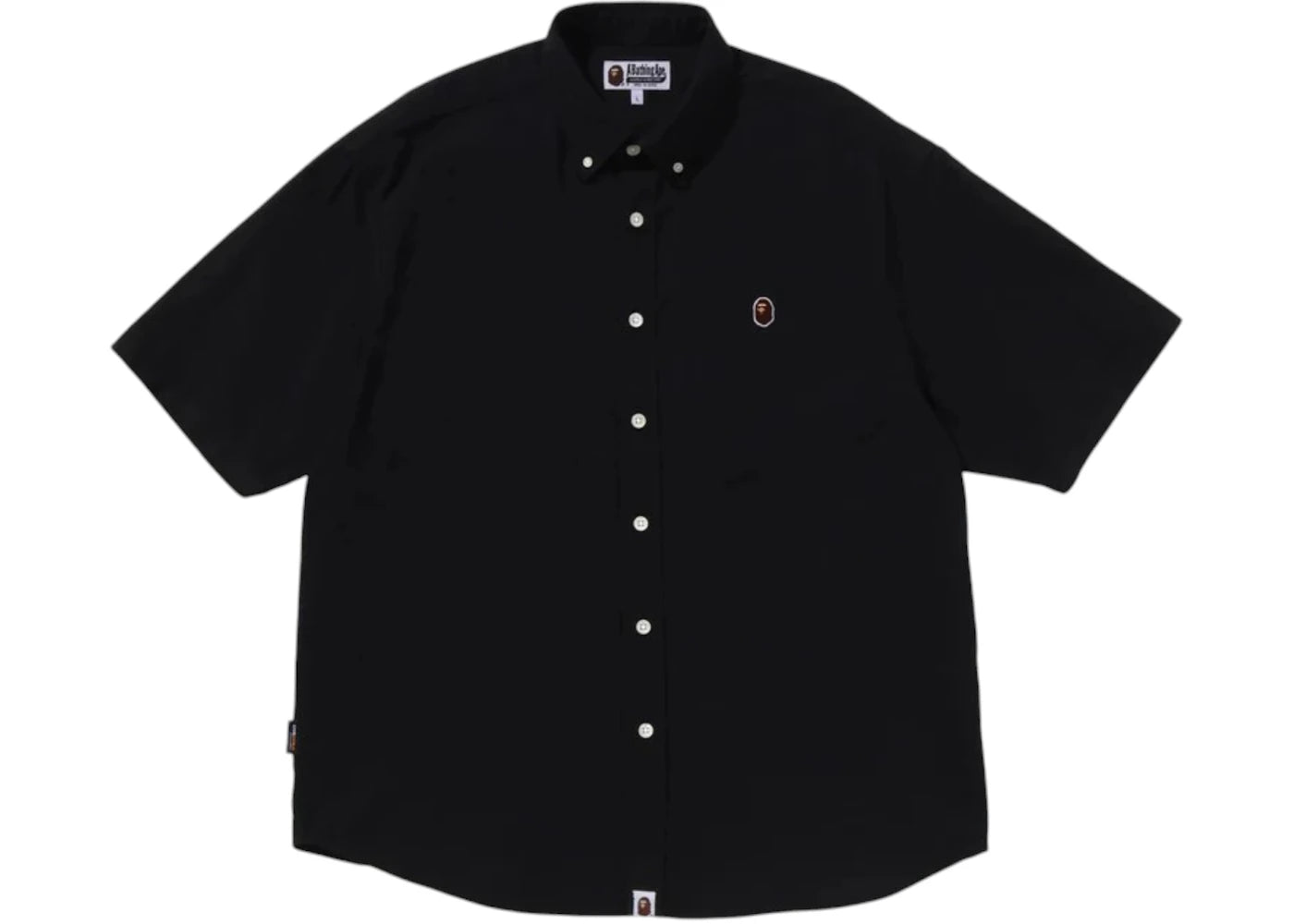 bape dress shirt BAPE One Point Oxford S/S Shirt Black – Side Kicks
