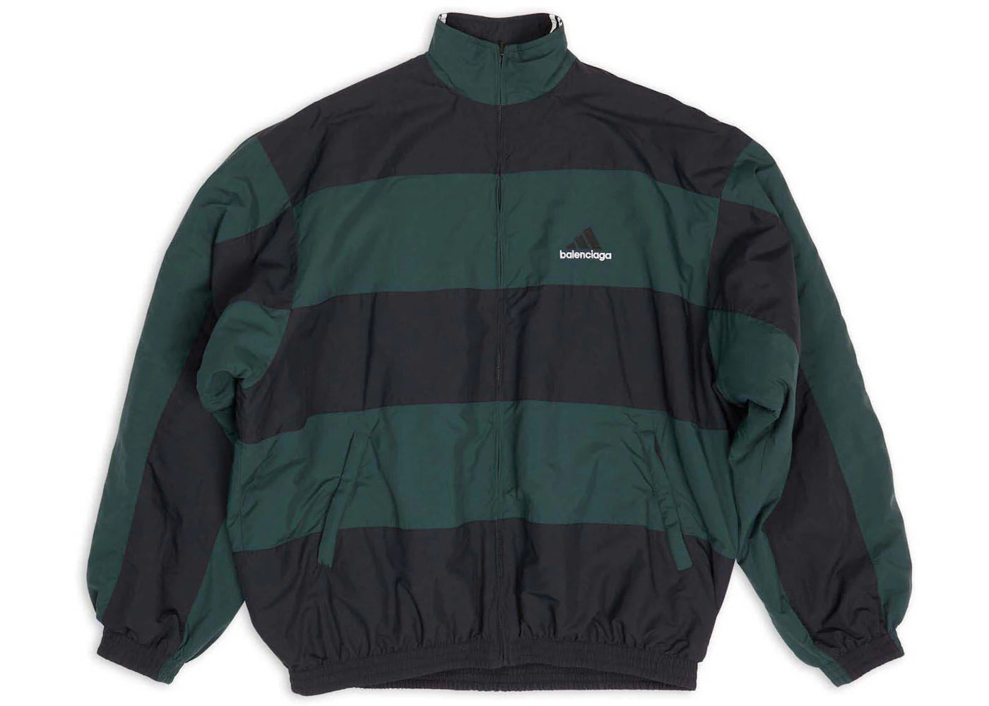 Balenciaga x Adidas Reversible Tracksuit Jacket Black Green – Side