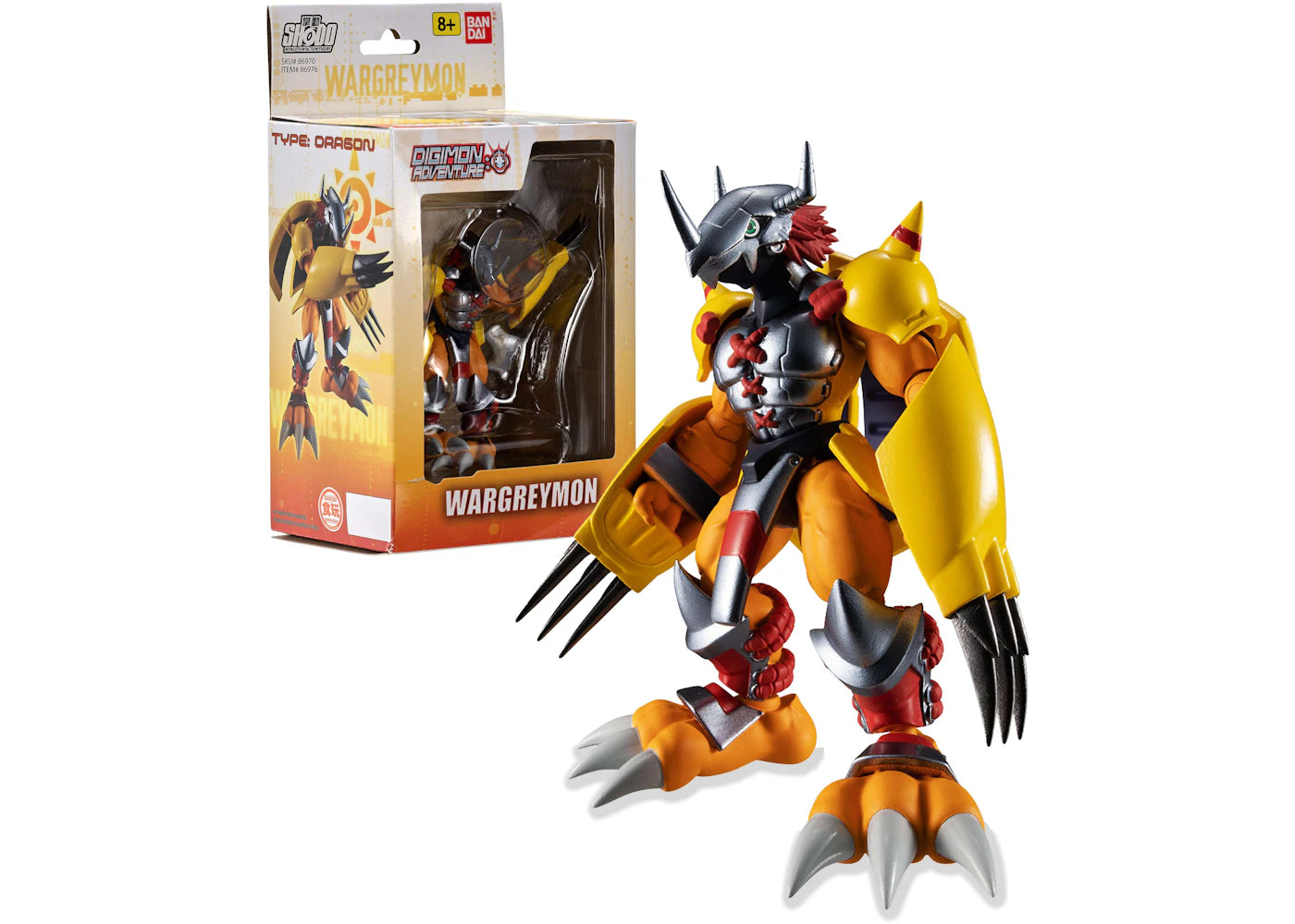 Figura Digimon Shodo 3.5 WarGreymon – Edición De Colección Con Armadura Amarilla Y Dramon Killers – Acción Figura Articulada De 8,9 Cm – Perfecta Para Fans De Digimon Adventure