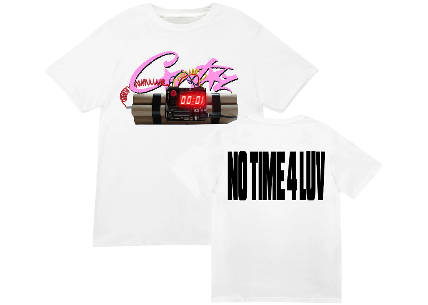 Corteiz No Time 4 Luv Tee White – Side Kicks