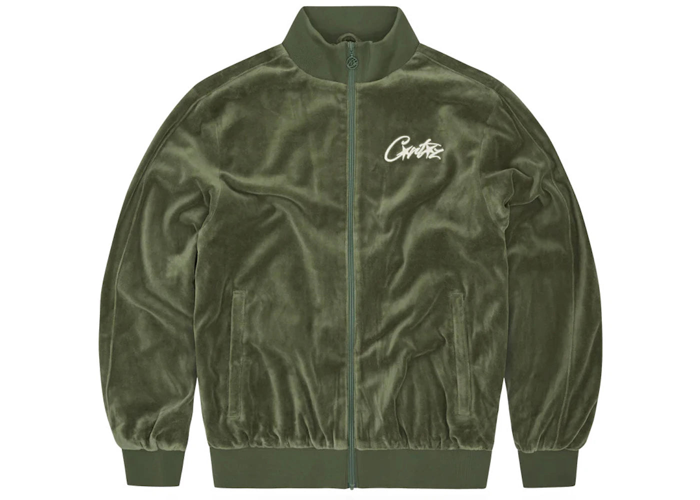 Corteiz VVS Velour Jacket Green – Side Kicks Corteiz VVS Velour Jacket Green – Side Kicks