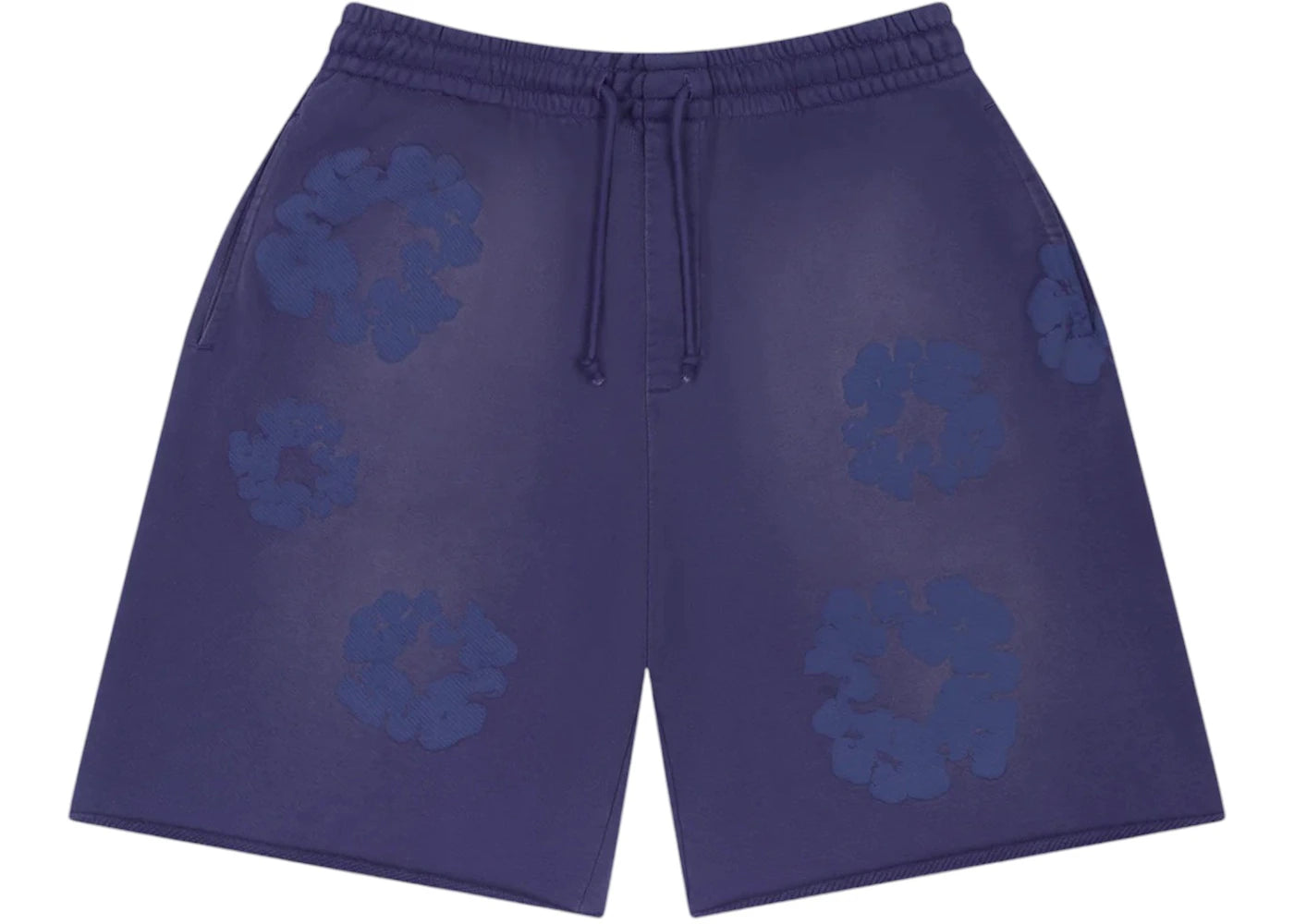Denim Tears Mono Cotton Wreath Sweat Shorts Washed Blue – Side Kicks