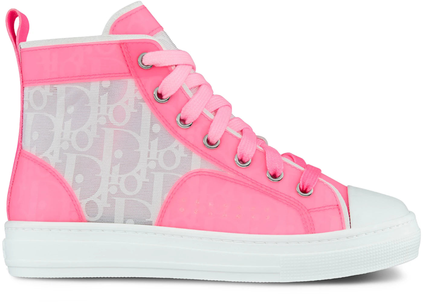 Dior B23 High White Fluorescent Pink Dior Oblique (Kids) â Side Kicks