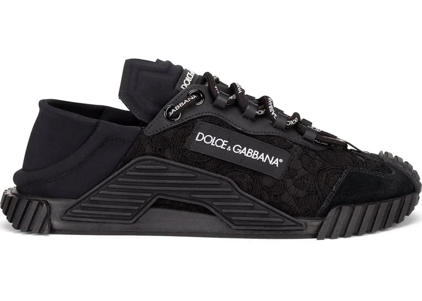 Dolce & Gabbana Black Logo Lace Up Low Top NS1 Sneakers Shoes main image 1