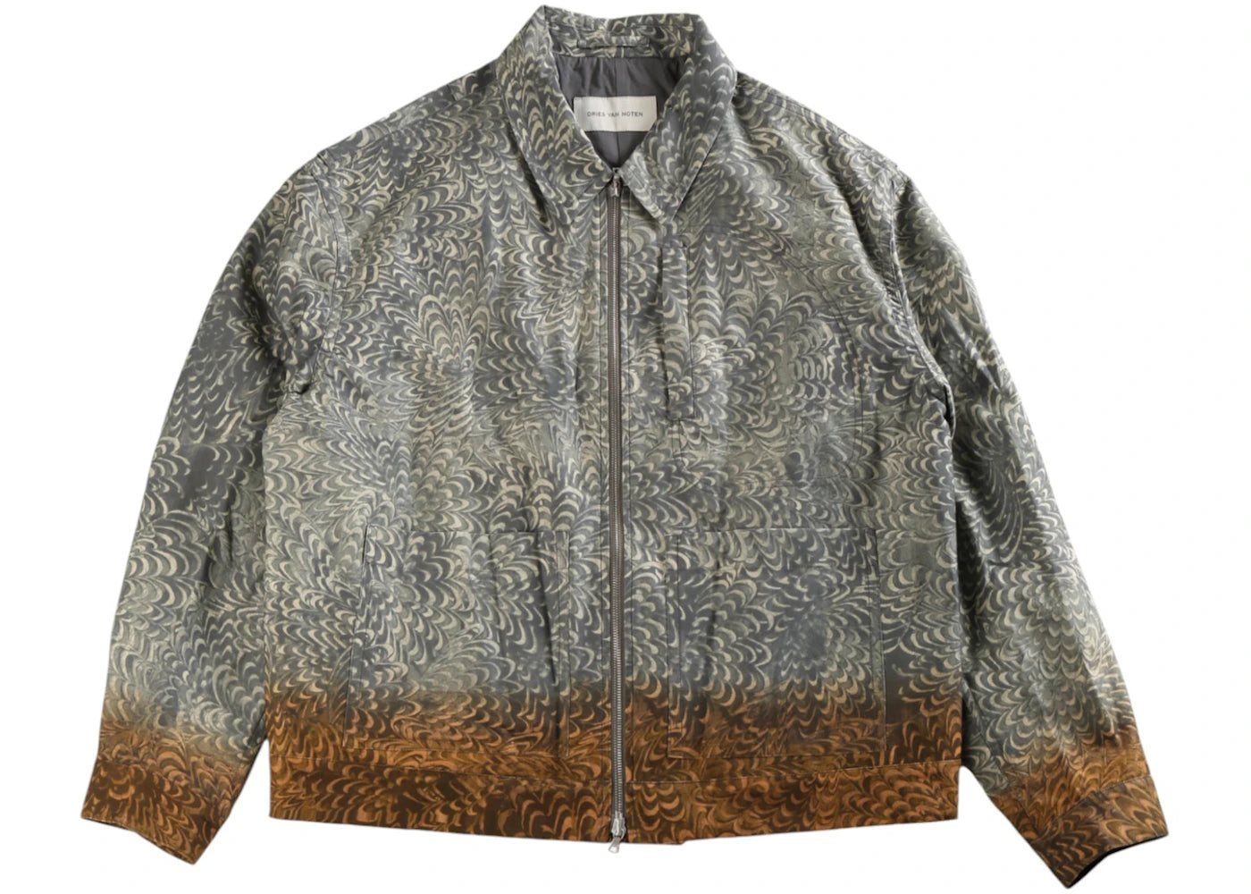 Dries Van Noten Printed Cotton Jacket Grey – Side Kicks