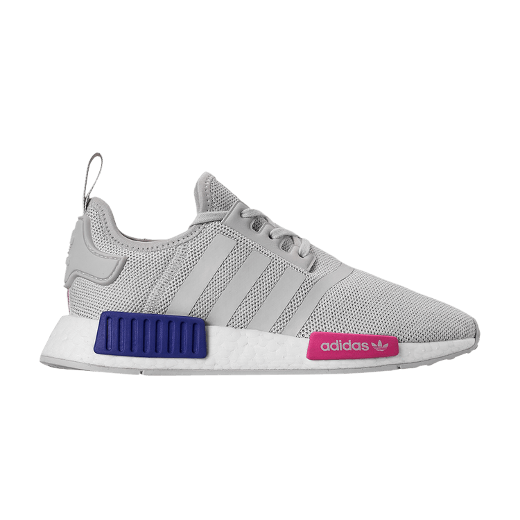 adidas NMD R1 Grey One Grey One Shock Pink (GS) Side Kicks adidas NMD R1 Grey One Grey One Shock Pink (GS) Side Kicks