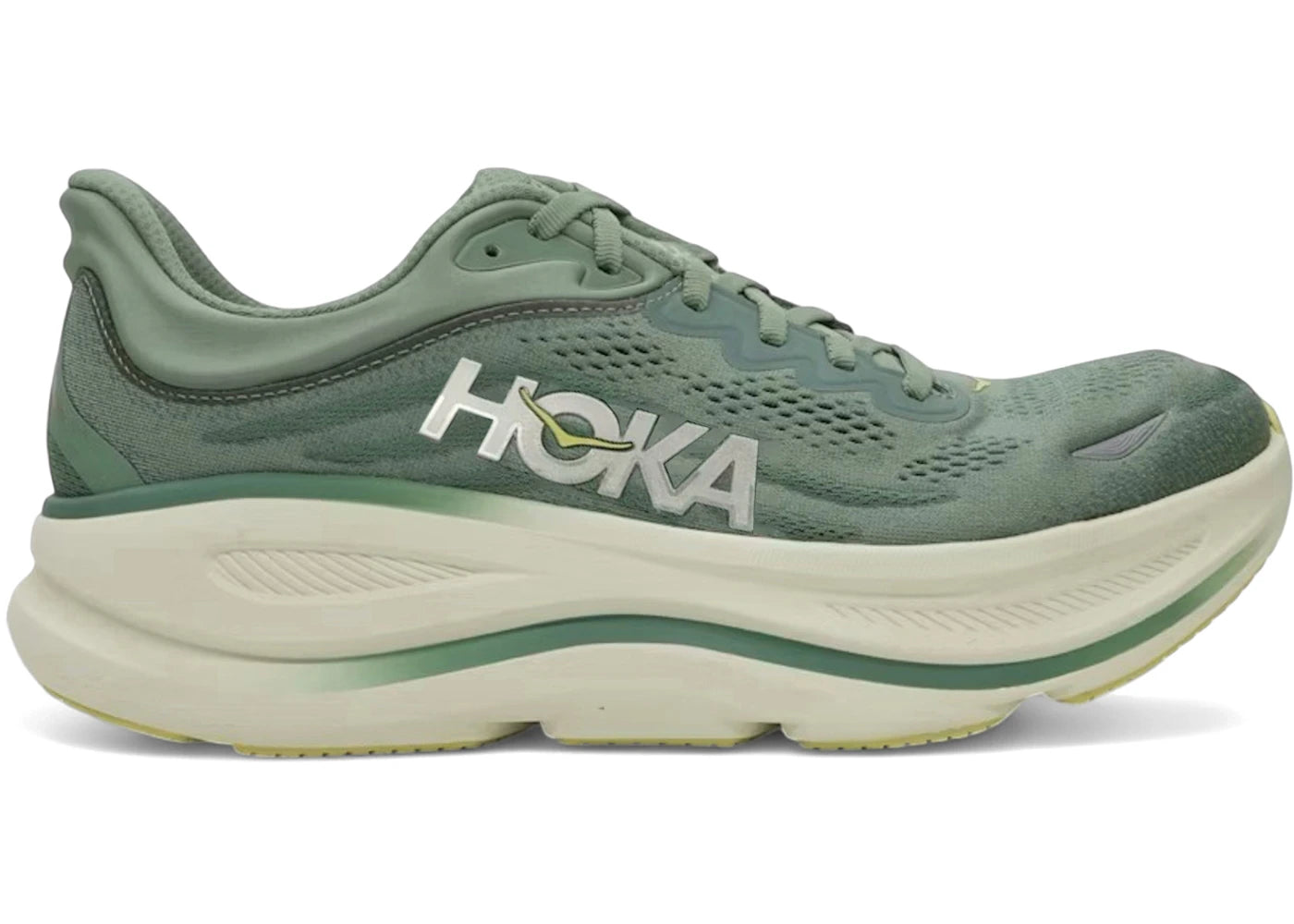 Hoka Men's Bondi 9 Running Shoes- Succulent/ Fern