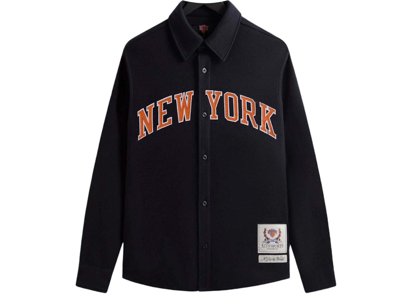 Kith x New York Knicks Felted Jersey Apollo Shirt Nocturnal – Side
