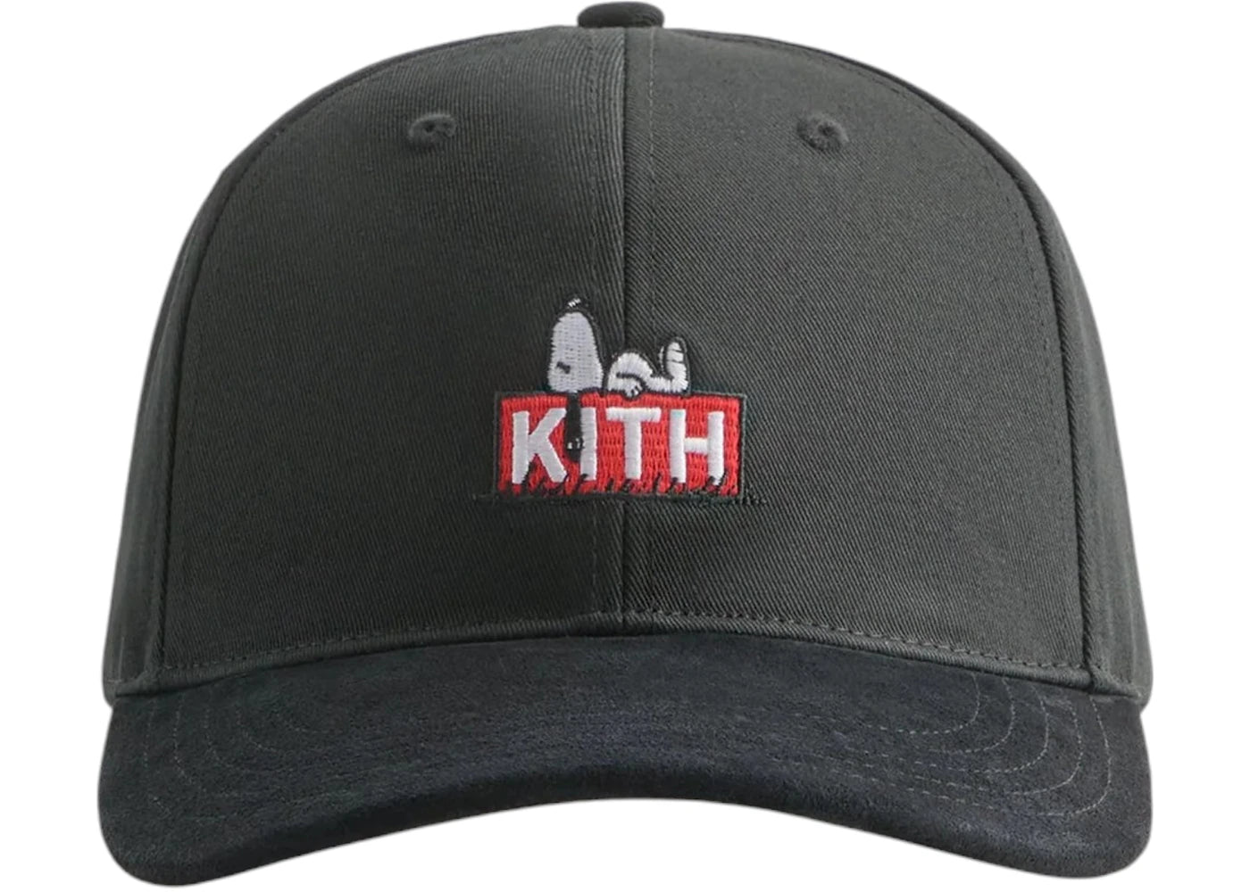 Kith x Peanuts 75 Twill Aaron Classic Suede Brim Cap Black – Side
