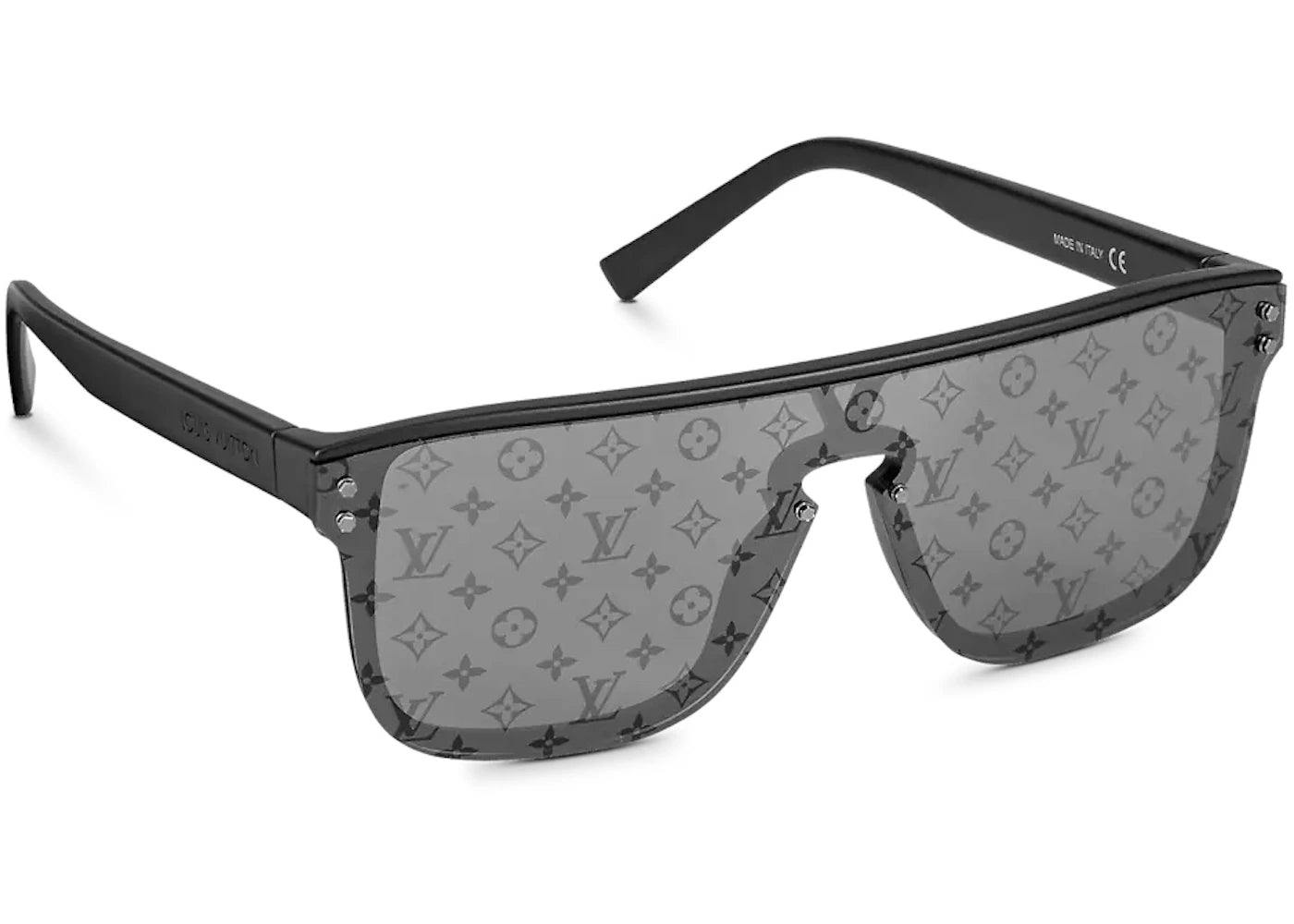 Louis Vuitton Waimea Sunglasses Black Silver Monogram (Z1082E/W