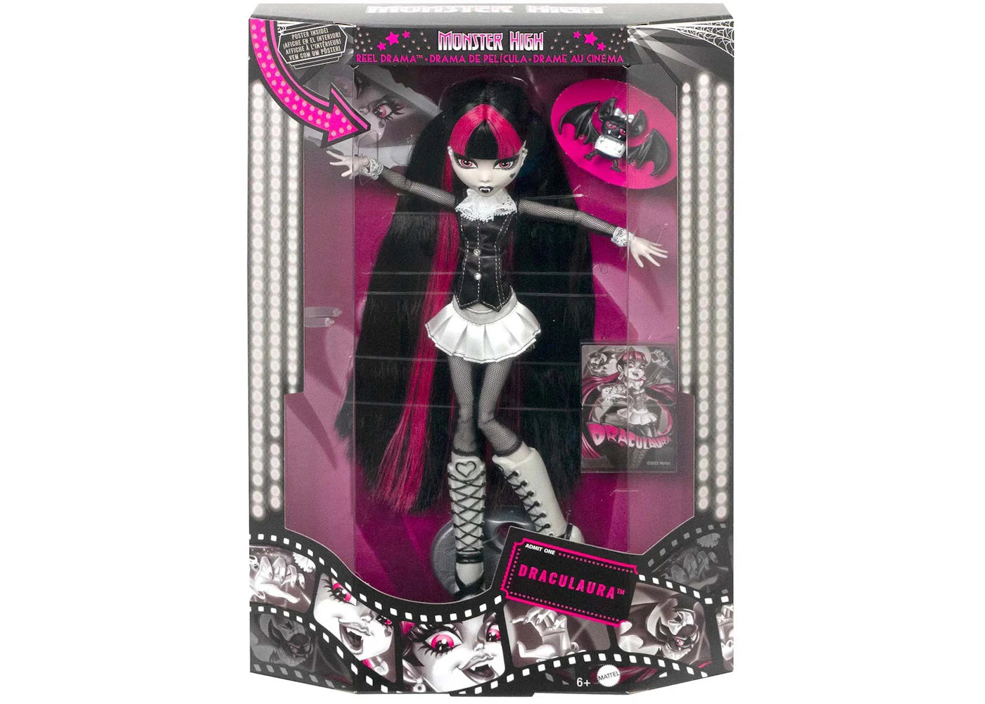 Mattel Monster High Reel Drama Draculaura Doll 2022 – Side Kicks