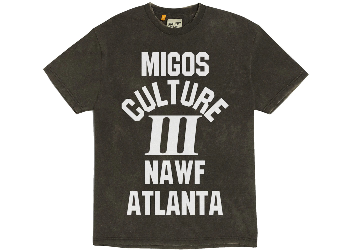 Migos x Gallery Dept. For Culture III YRN T-shirt Washed Black 