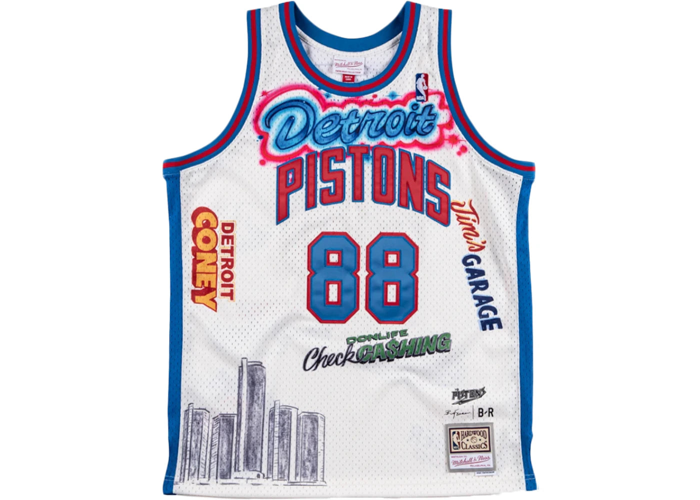 Mitchell Ness x Big Sean x Detroit Pistons Swingman Jersey White