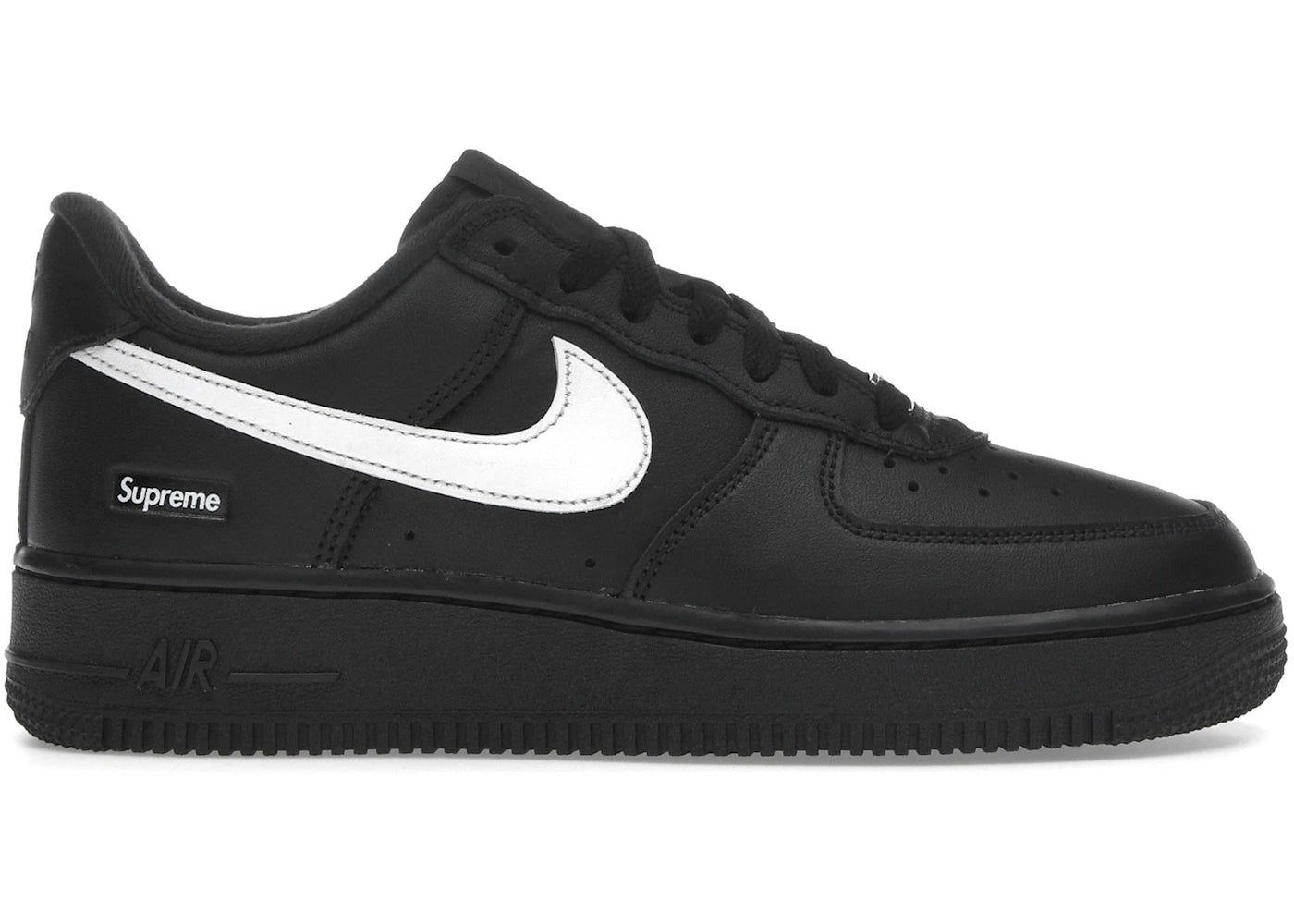 Nike Air Force 1 Low Supreme Black White – Side Kicks