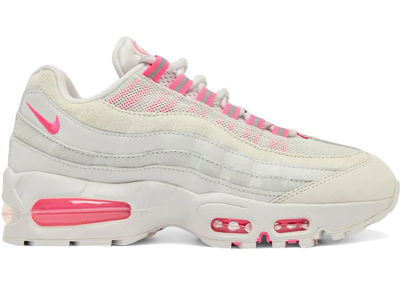 靴 Nike Women's Air Max 95 OG Big Bubble Nike Air Max 95 OG Big Bubble Vast Grey Hyper Pink (Women's