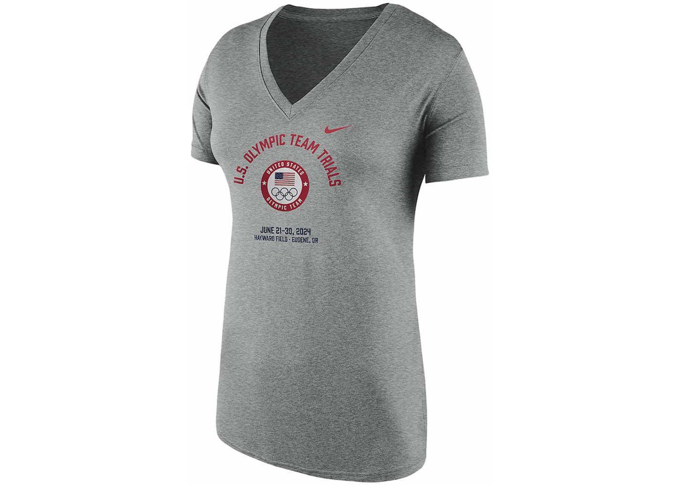 Nike Women's USA Legend Running V-Neck T-shirt Navy