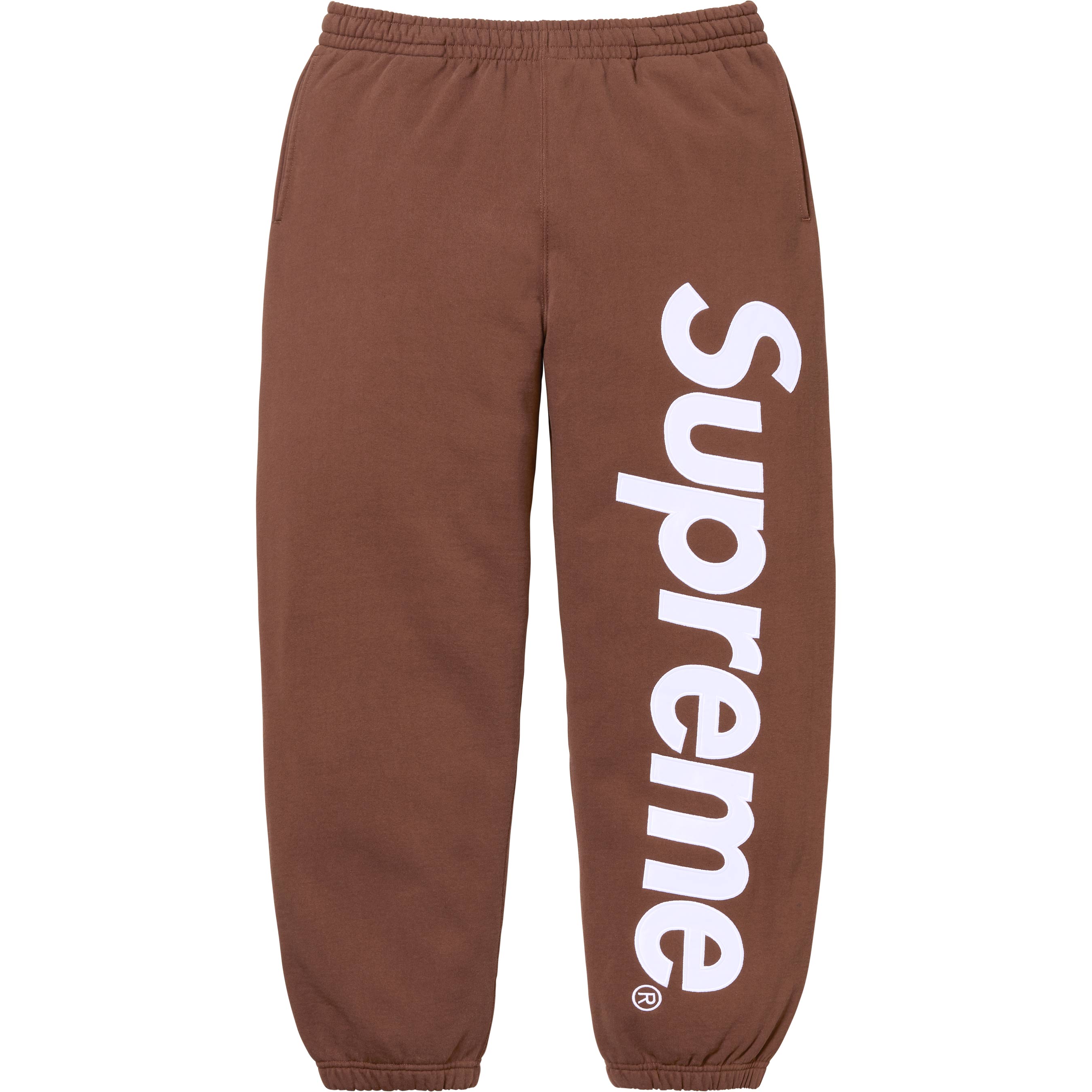 Supreme Satin Appliqué Sweatpant - Brown