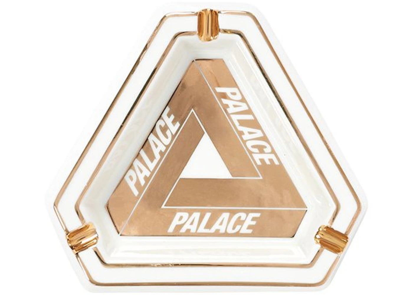 Palace Tri-Ferg Ceramic Ashtray White/Gold – Side Kicks