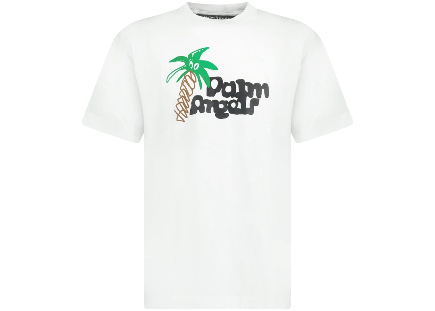 Palm Angels Sketchy Palm Tree Design Oversized Fit White T-Shirt