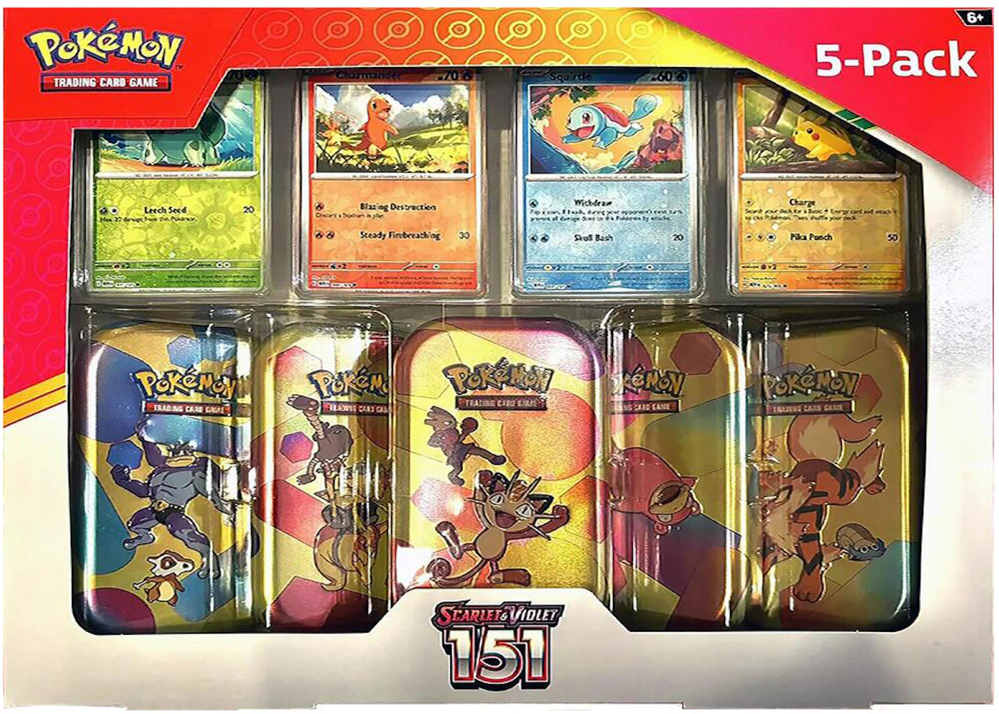 Pokémon Scarlet & Violet 151 Costco 5 Mini Tin Bundle (Tin Art Mary Va –  Side Kicks