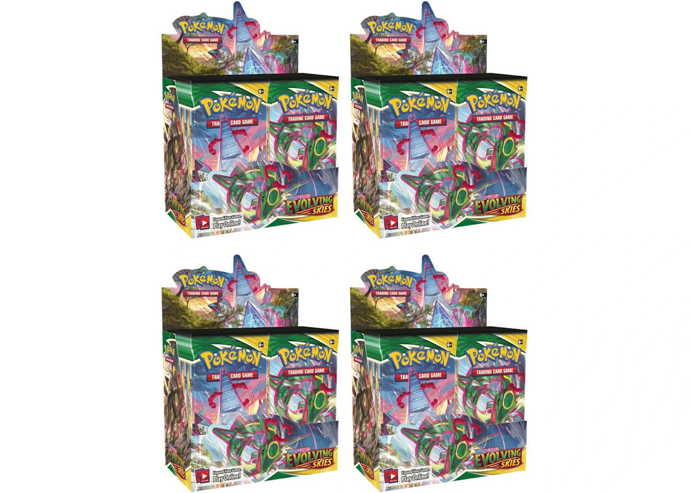 Pokmon TCG Sword & Shield Evolving Skies Booster Box 4x Lot Pokmon TCG Sword & Shield Evolving Skies Booster Box 4x Lot