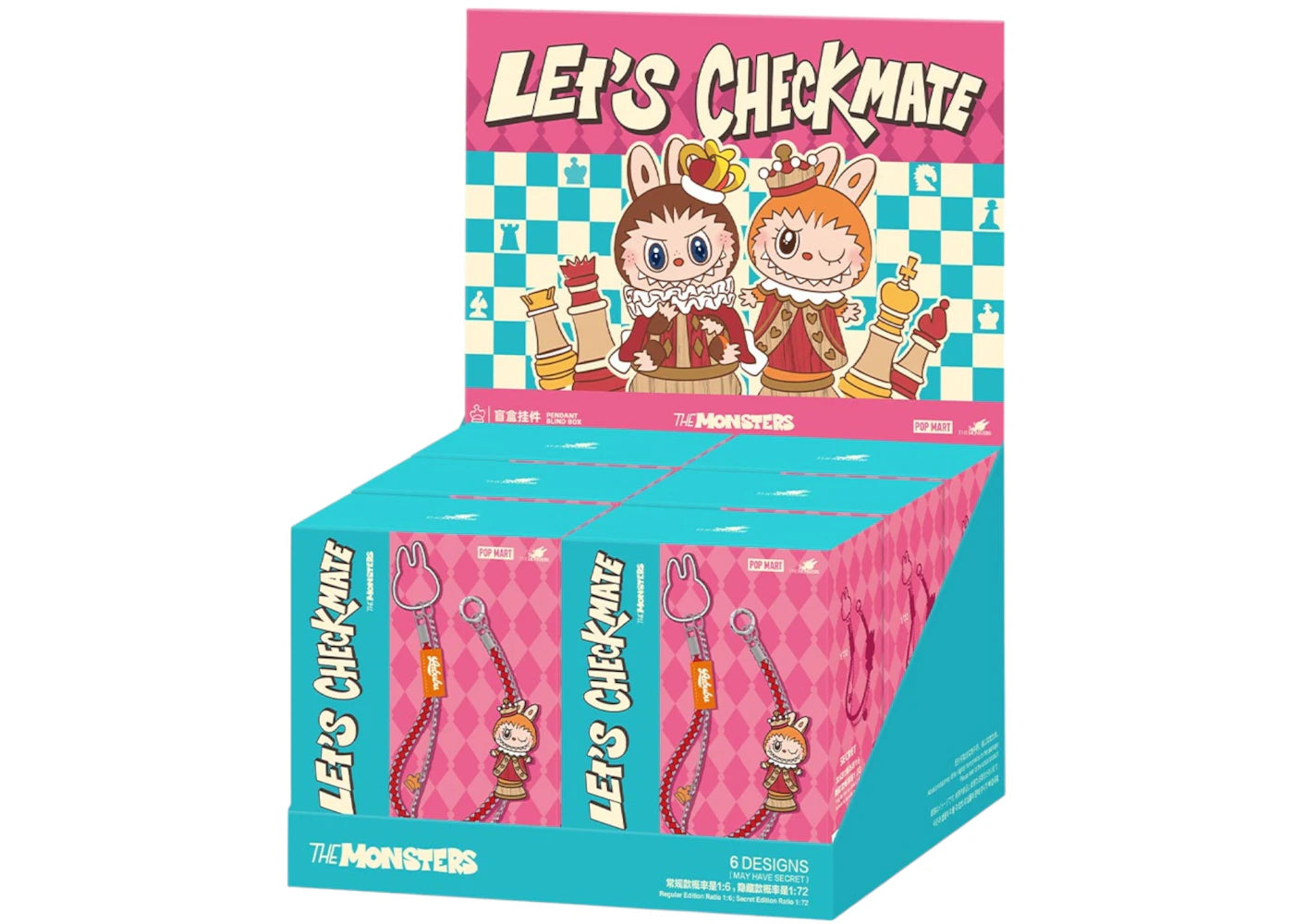 Pop Mart Labubu The Monsters Let's Checkmate Series Pendant Sealed Pop Mart Labubu The Monsters Let's Checkmate Series Pendant Sealed