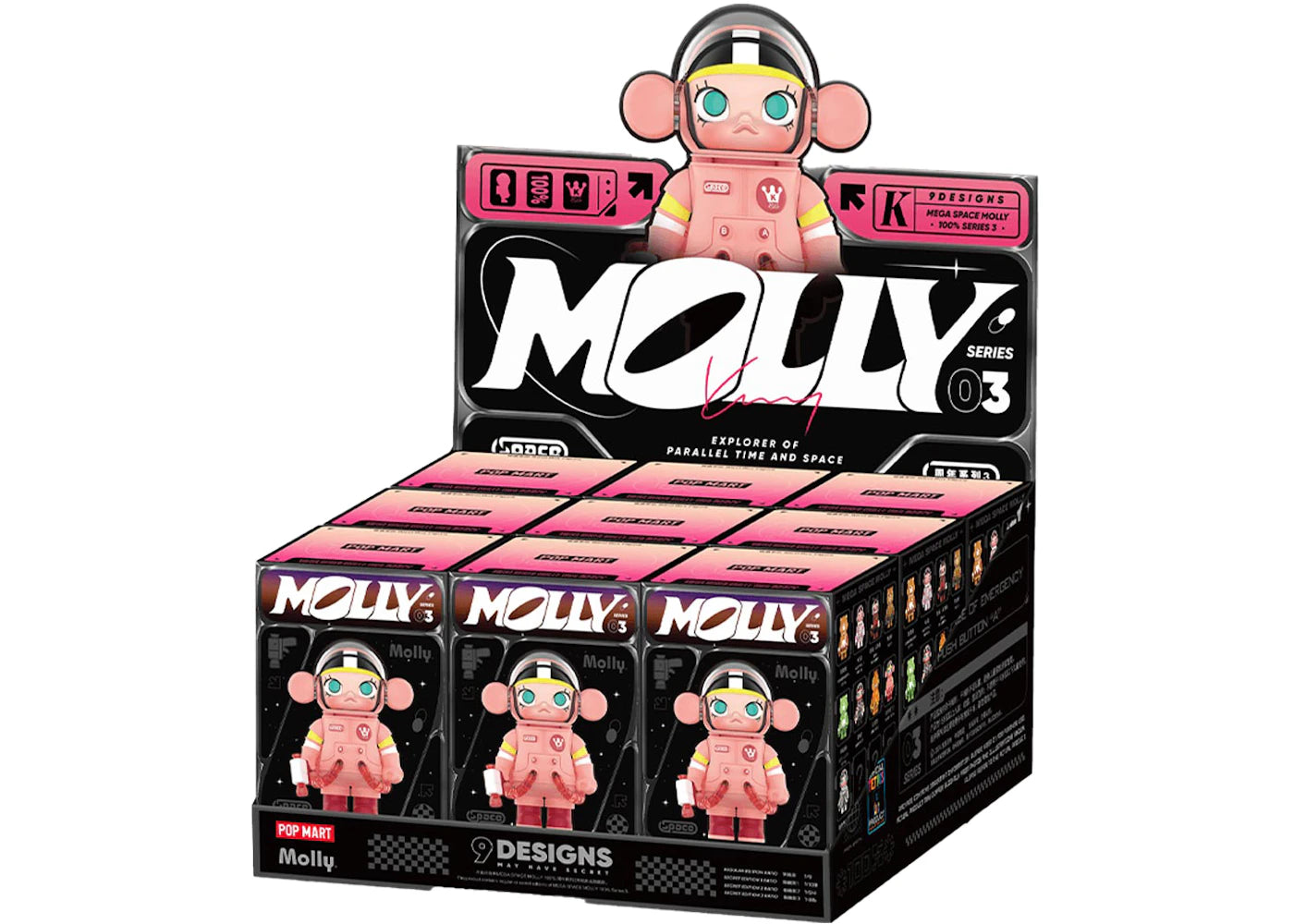 Pop Mart Mega Space Molly 100% Series 3 Sealed Case (9 Blind Box