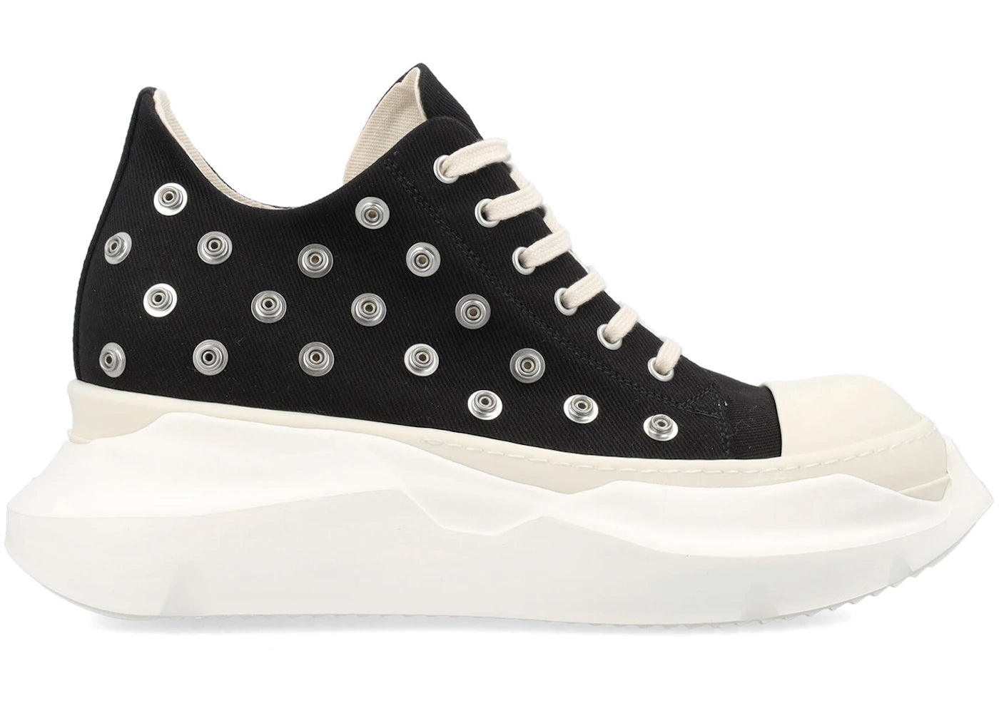 Rick Owens DRKSHDW Abstract Low Sneak Studded Black Milk – Side Kicks