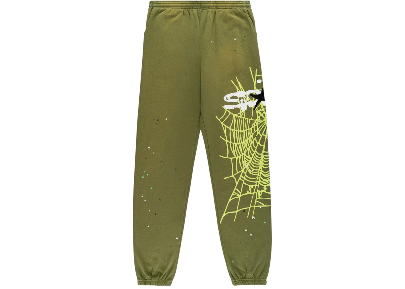 Sp5der Heavy Web Sweatpant Olive – Side Kicks
