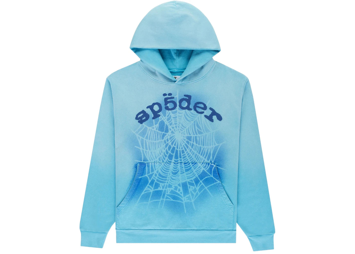 sp5der パーカー ライトブルー水色 Sp5der-OG-Web-V2-Spray-Hoodie-