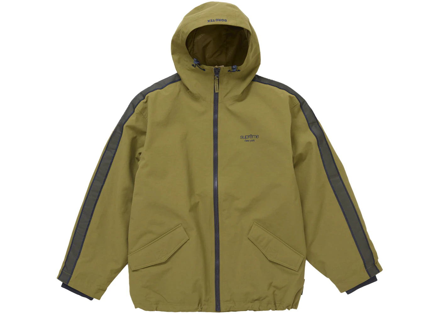Supreme GORE-TEX Stripe Hooded Jacket Olive – Side Kicks