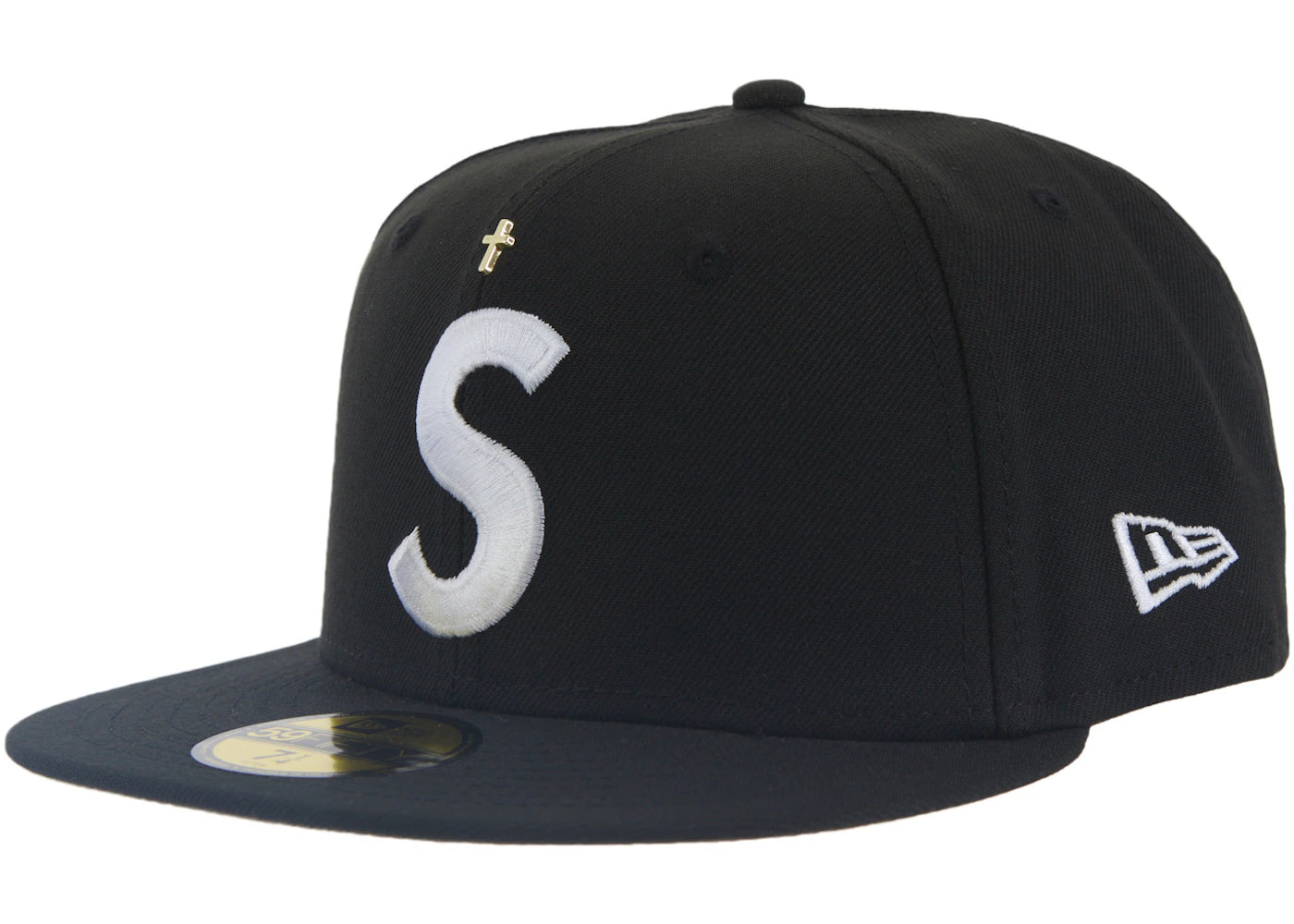 Supreme Gold Cross S Logo New Era Fitted Hat Black – Side Kicks Supreme Gold Cross S Logo New Era Fitted Hat Black – Side Kicks