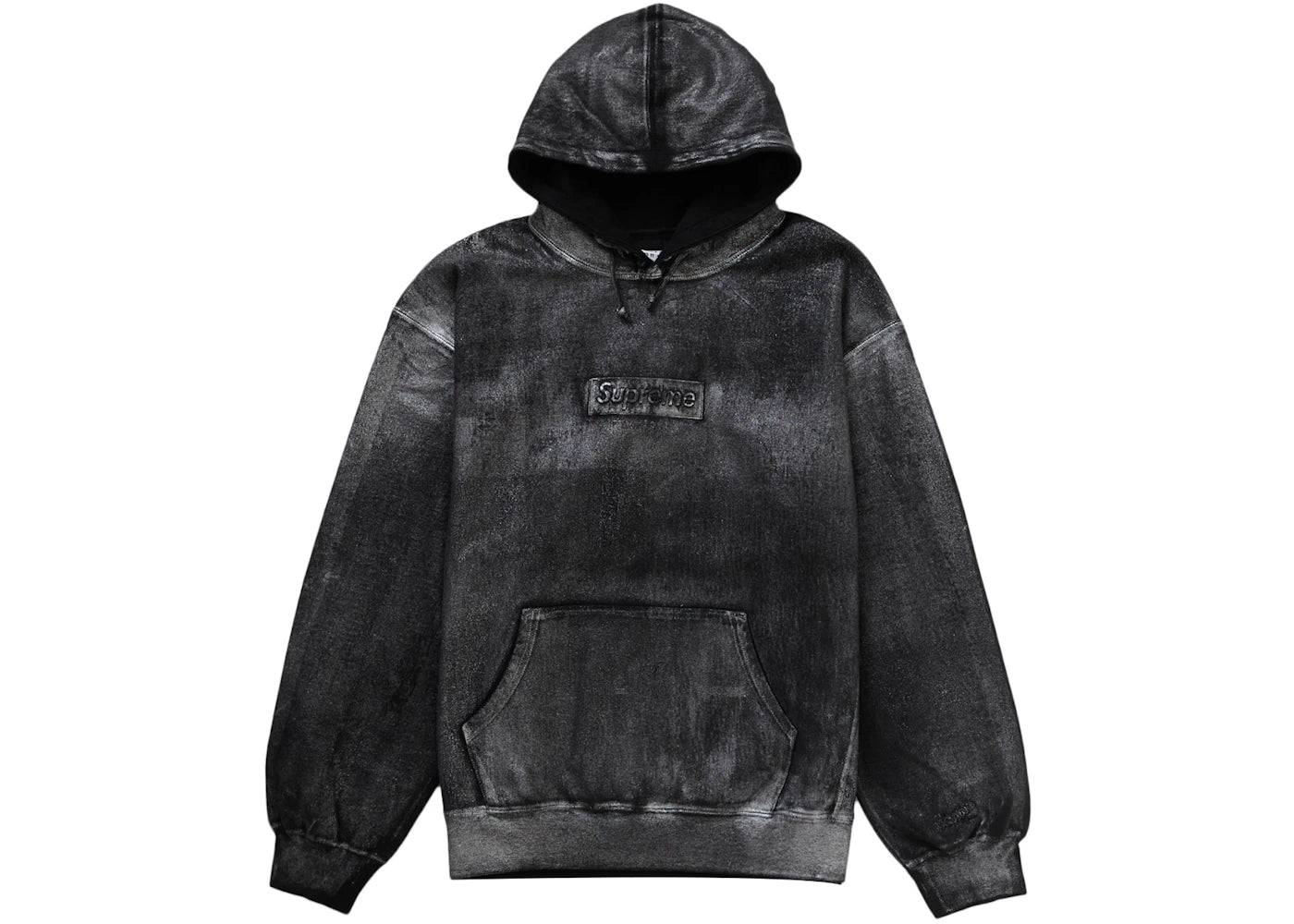 Supreme MM6 Maison Margiela Foil Box Logo Hooded Sweatshirt Black Side Kicks