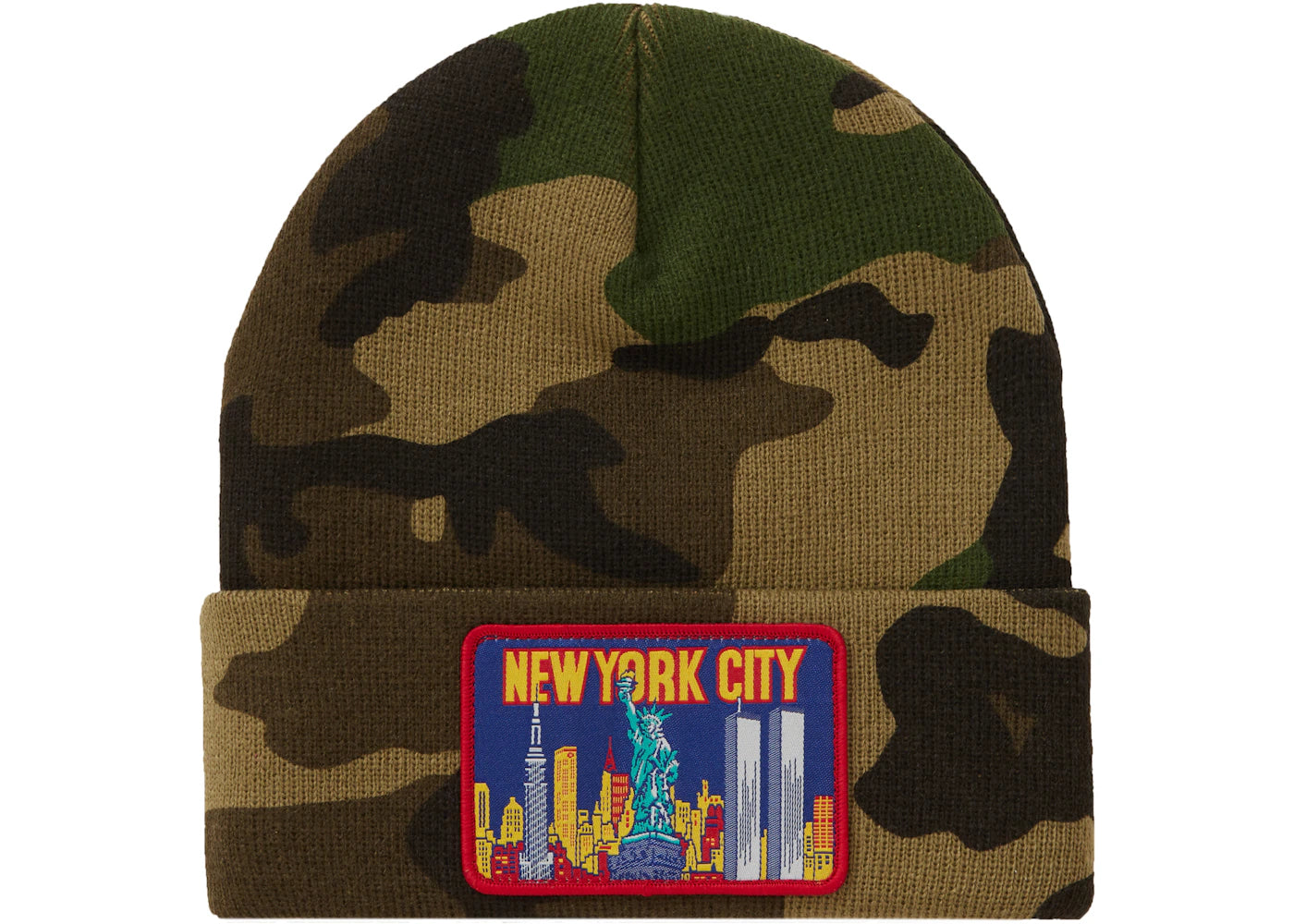 Supreme x M.O.P. Beanie Woodland Camo