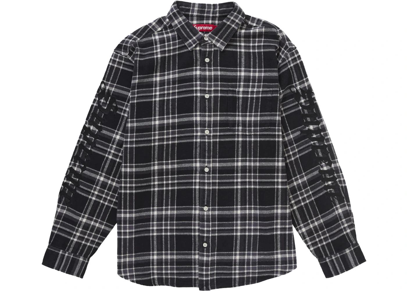 Supreme Old English Plaid Flannel Shirt Black – Side Kicks Supreme Old English Plaid Flannel Shirt Black – Side Kicks