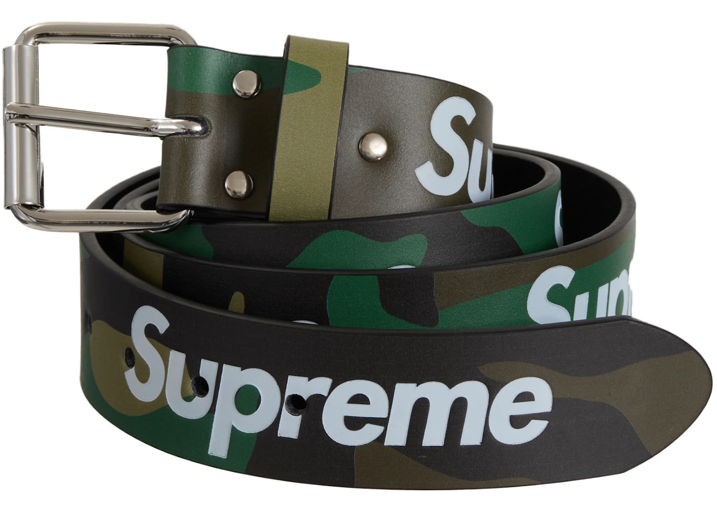 Supreme Repeat Leather Belt (SS24) Woodland Camo – Side Kicks Supreme Repeat Leather Belt (SS24) Woodland Camo – Side Kicks