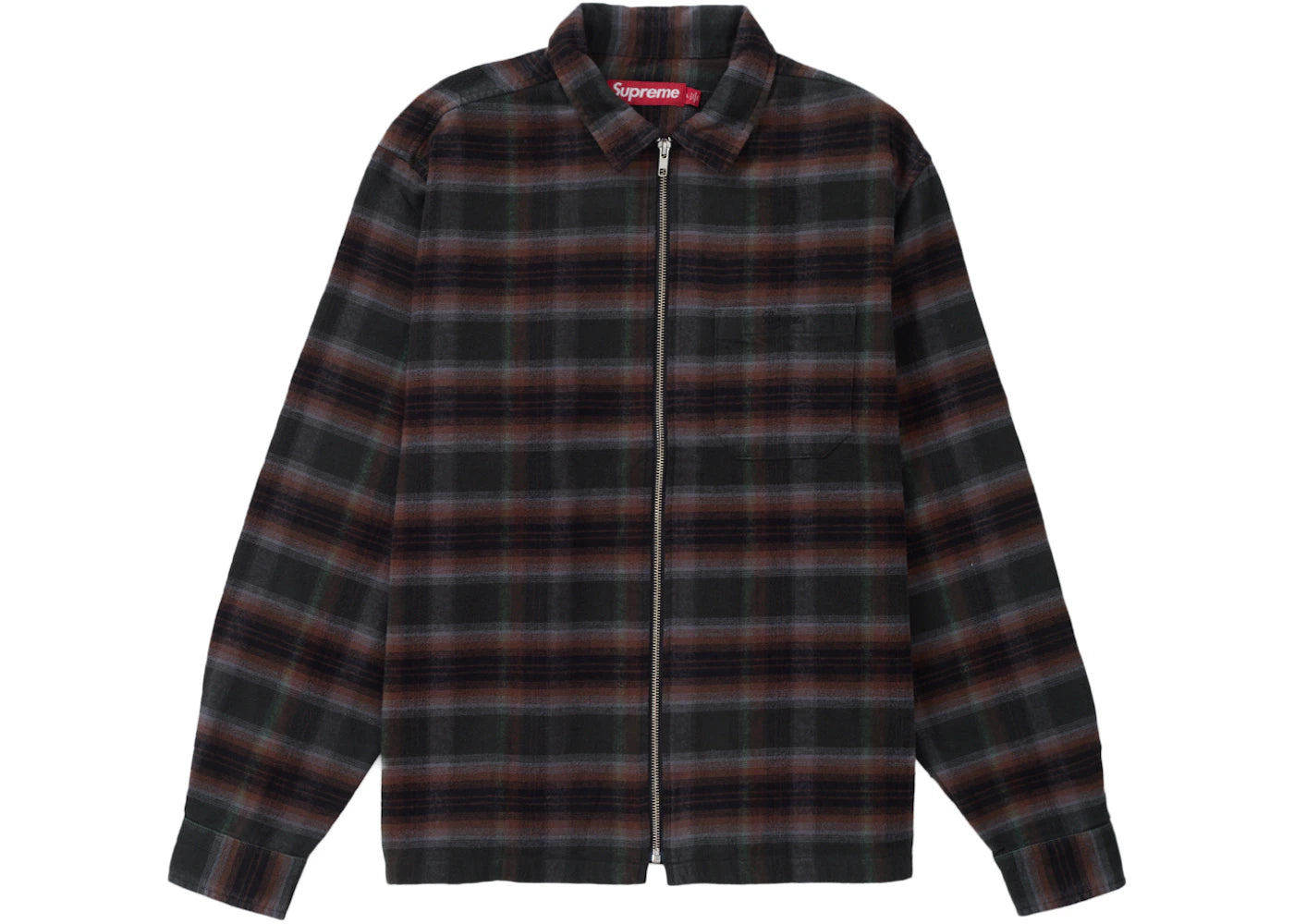 Supreme Supreme Shadow Plaid Flannel zip up XL Shadow Plaid