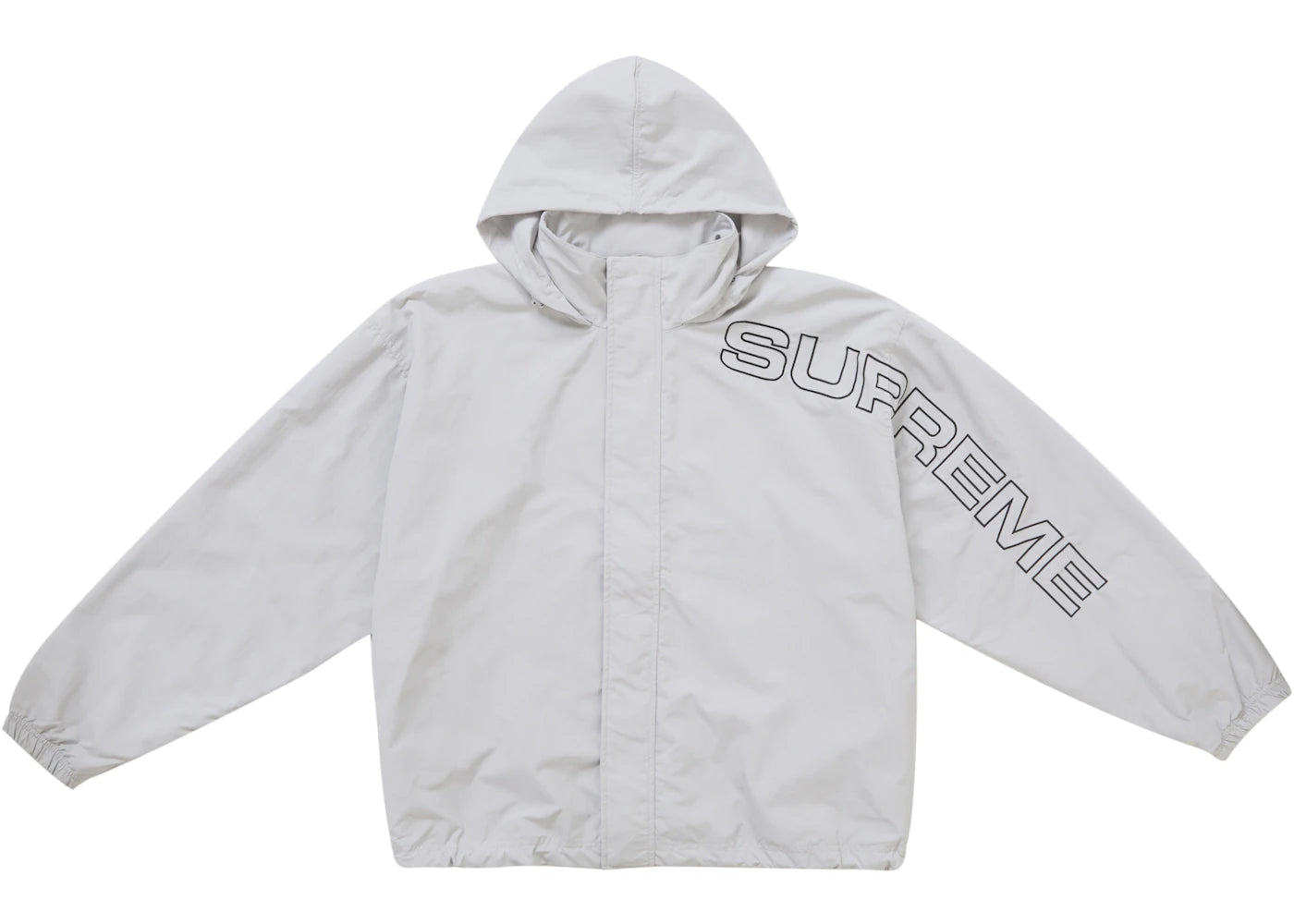 Supreme Hoodie Grey Simple Supreme Spellout Embroidered Track
