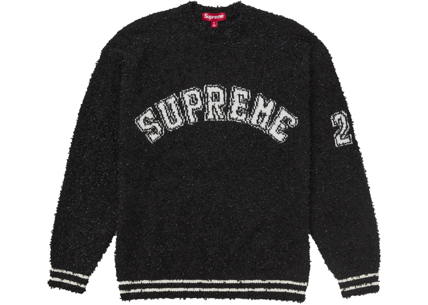 Supreme Textured Arc Sweater Black – Side Kicks