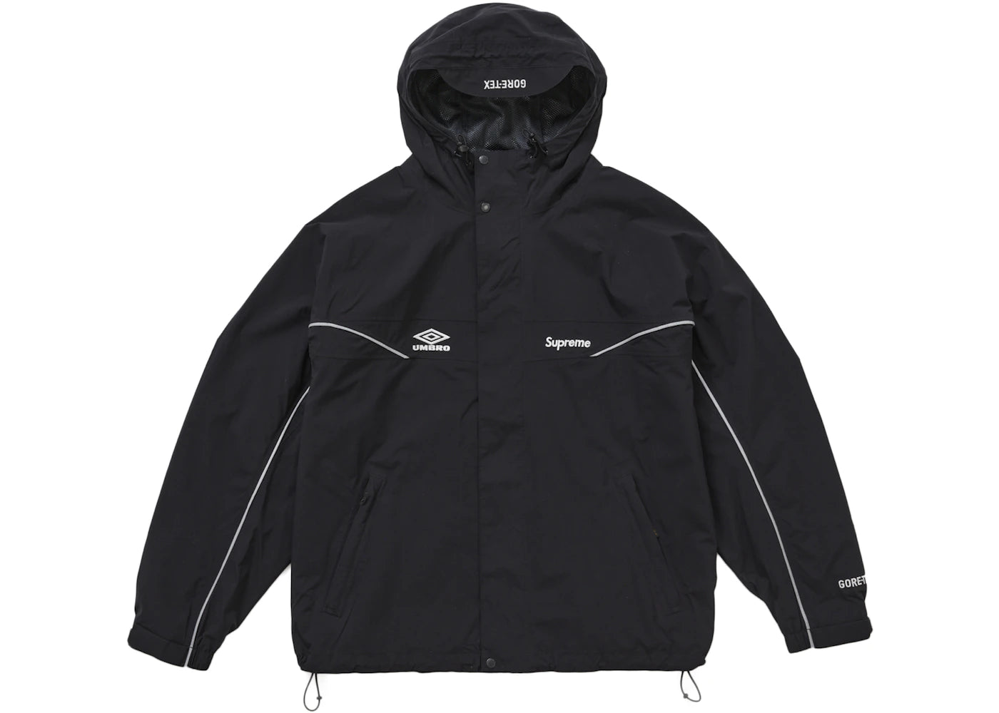 Supreme Umbro GORE-TEX Hooded Jacket Black – Side Kicks Supreme Umbro GORE-TEX Hooded Jacket Black – Side Kicks