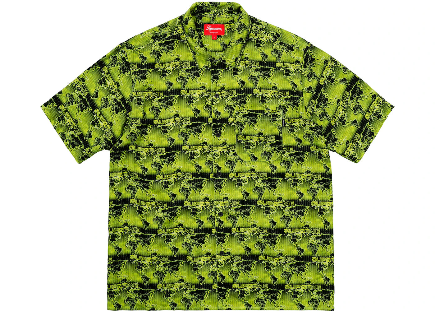 Supreme World Famous Rayon Shirt Acid Green – Side Kicks